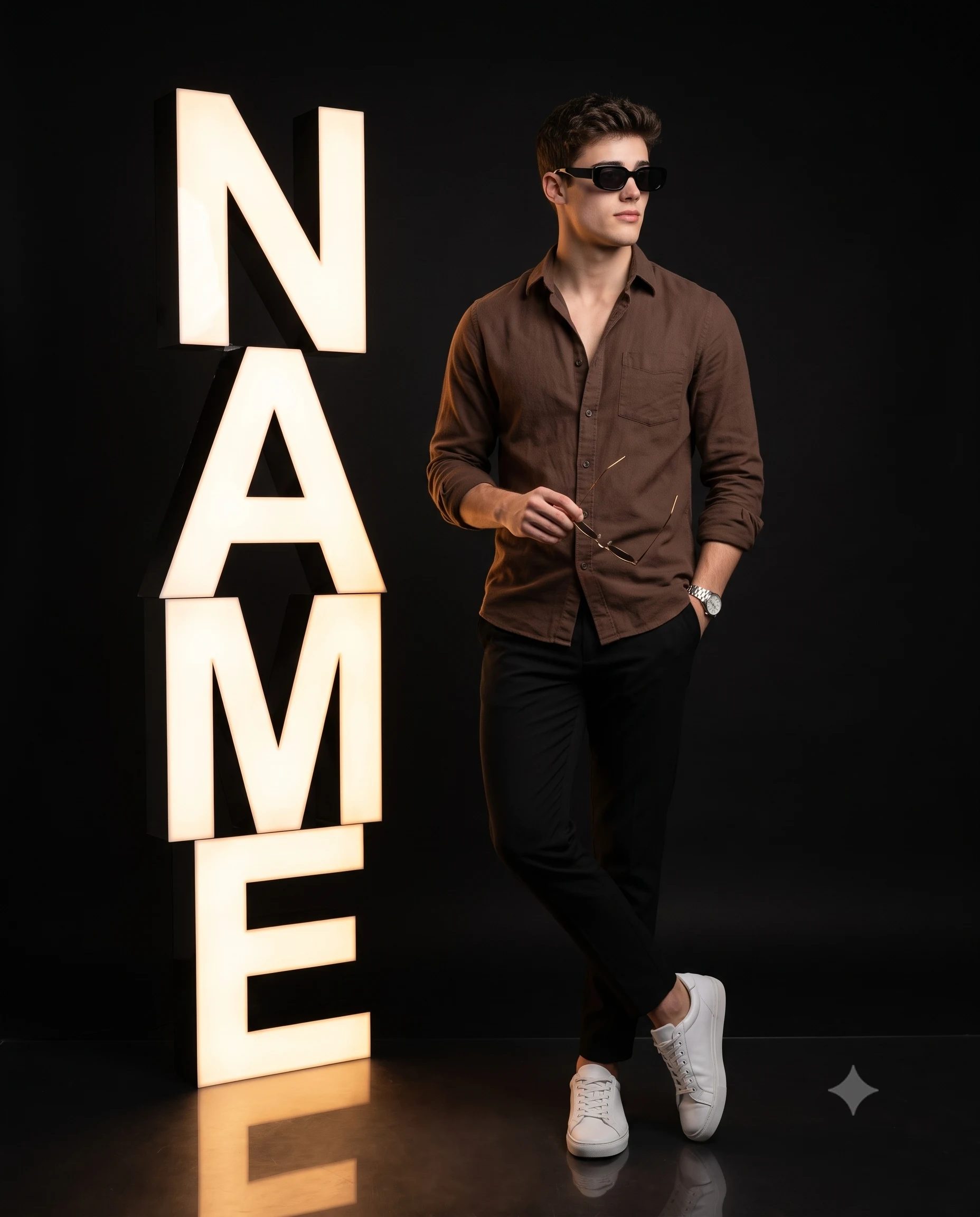Large 3d Name Sign Portrait
