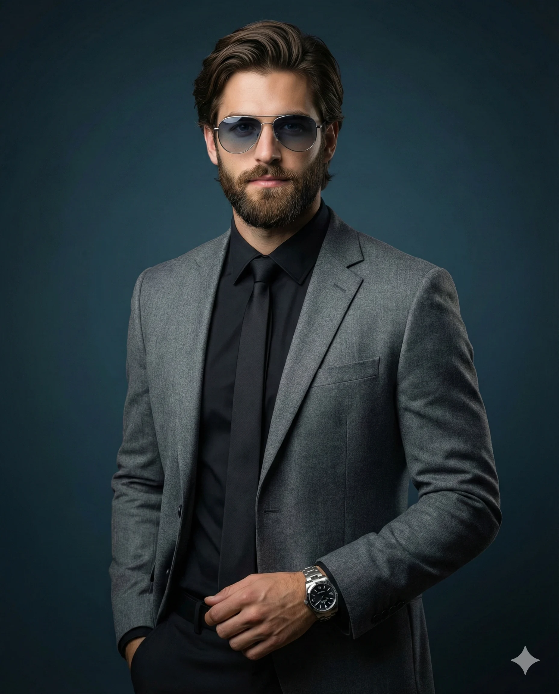 Shaded Intent Business Portrait