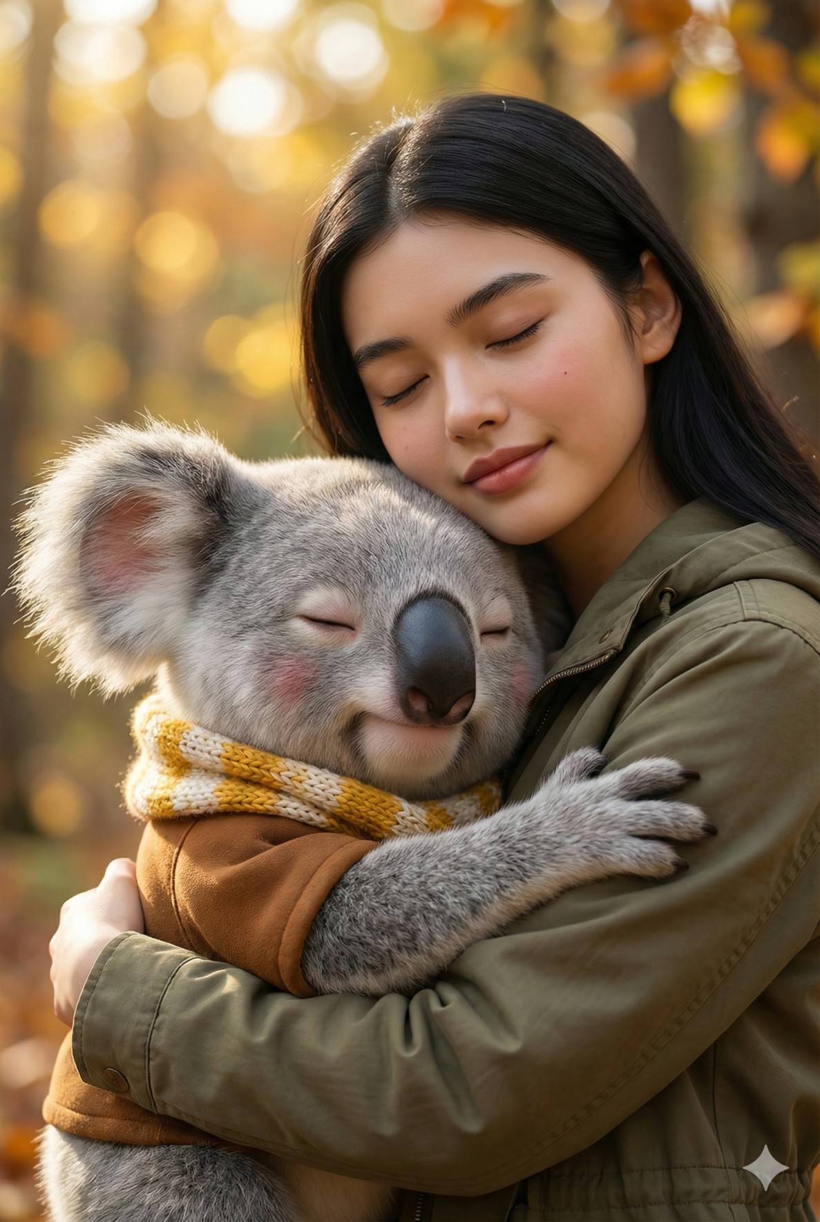 Cozy Koala Cuddles Animals Portrait