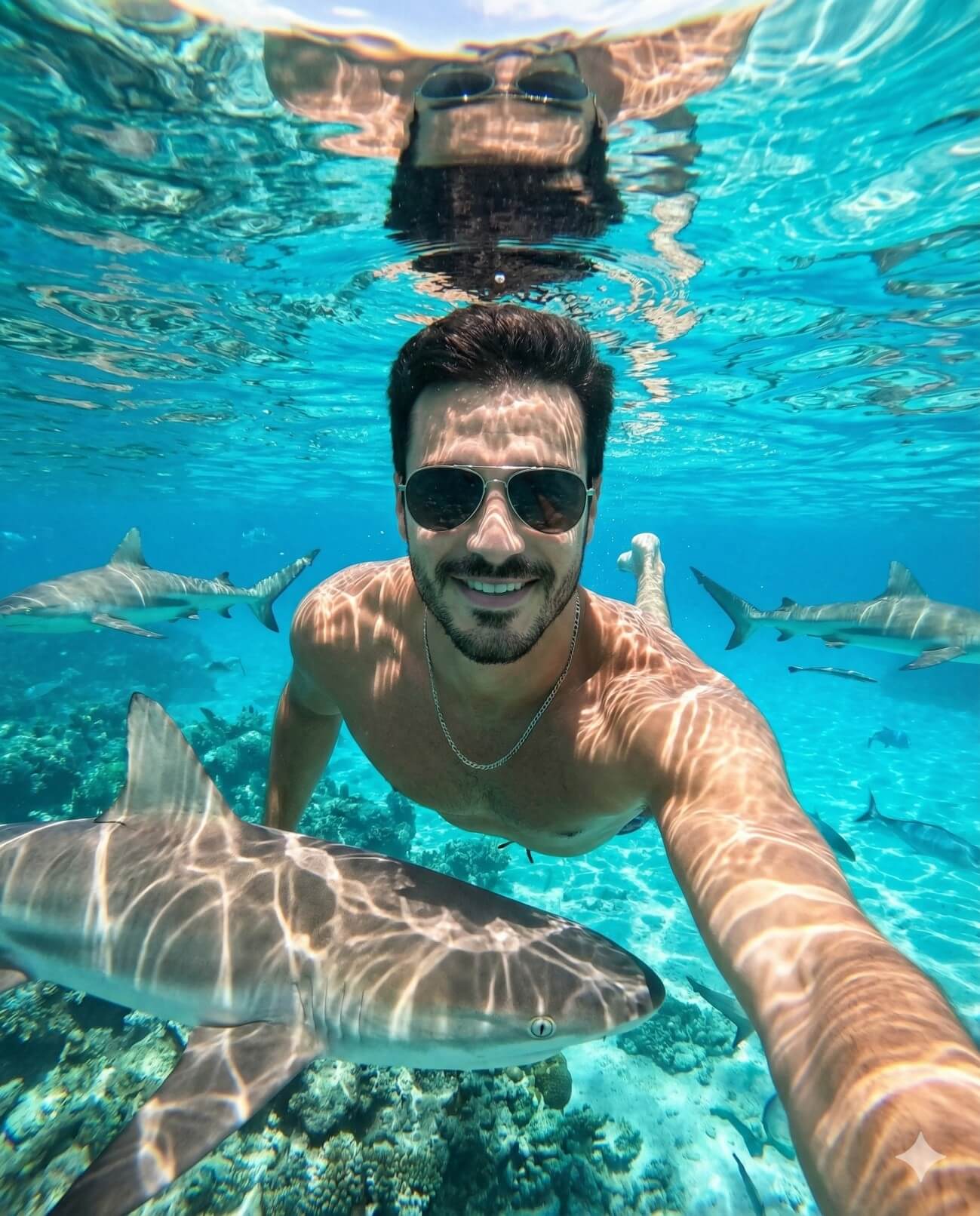 Deep Blue Fearless Adventure Portrait