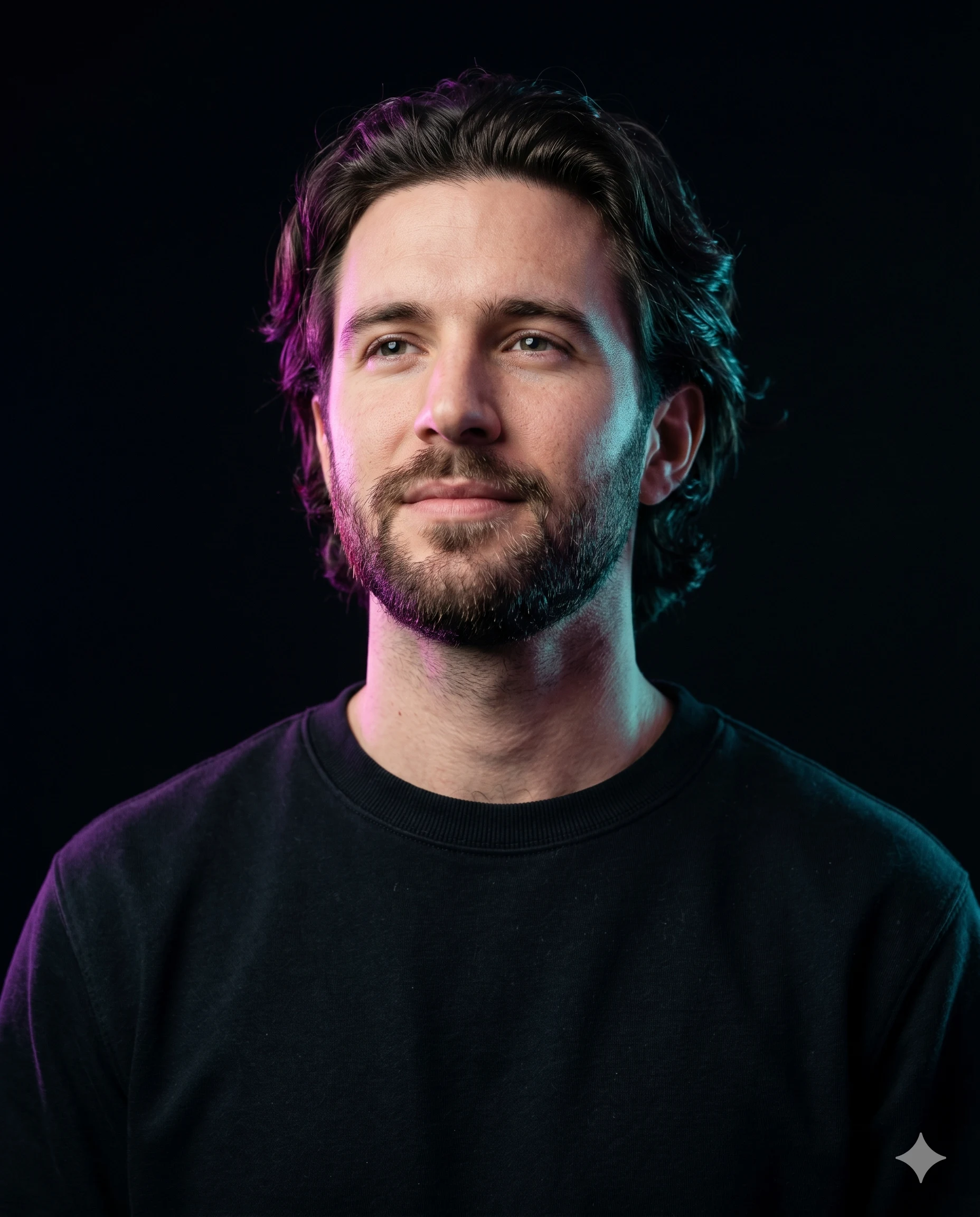 The Bi-color Glow Cinematic Lighting Portrait