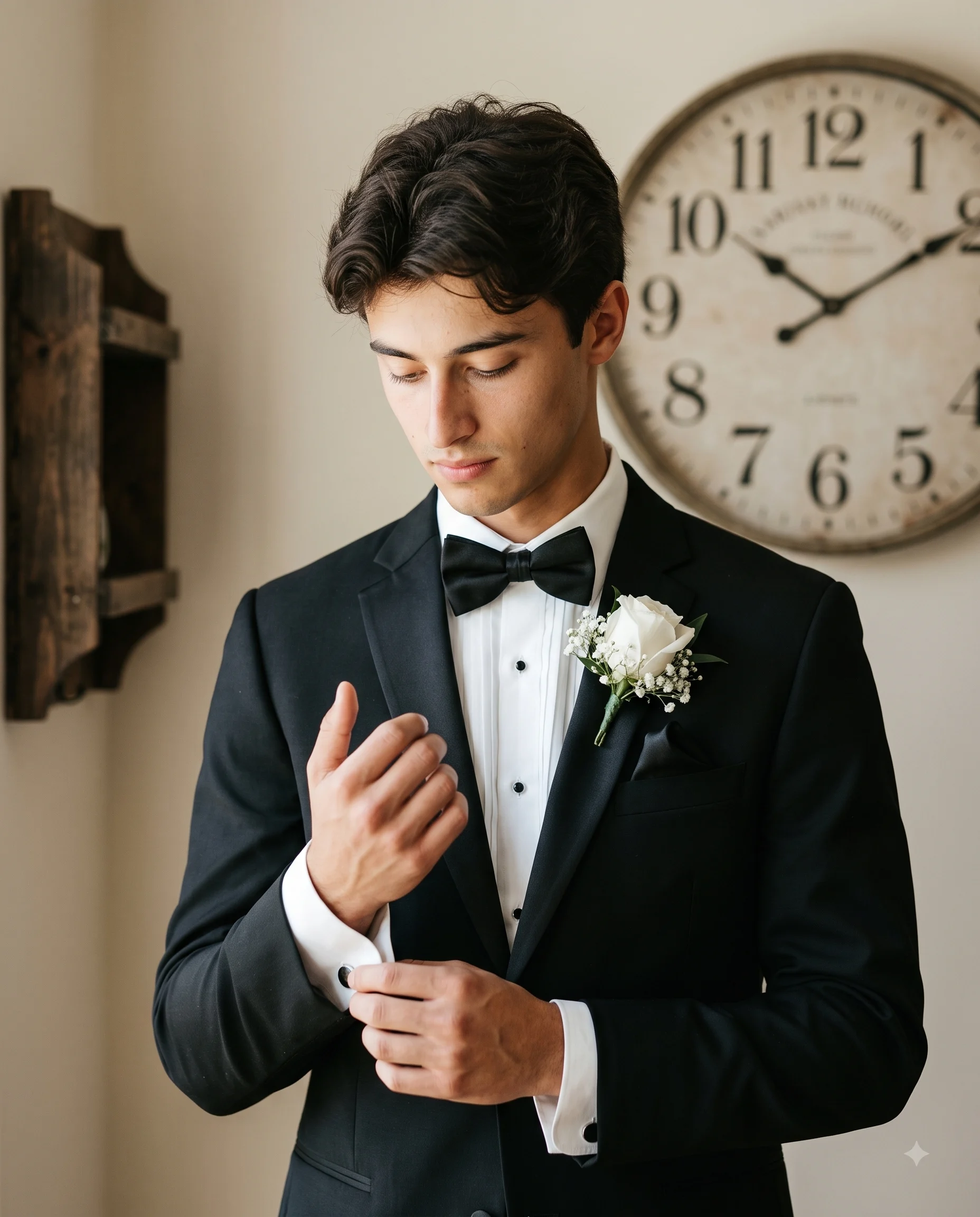 Groom Tuxedo Boutonniere Portrait