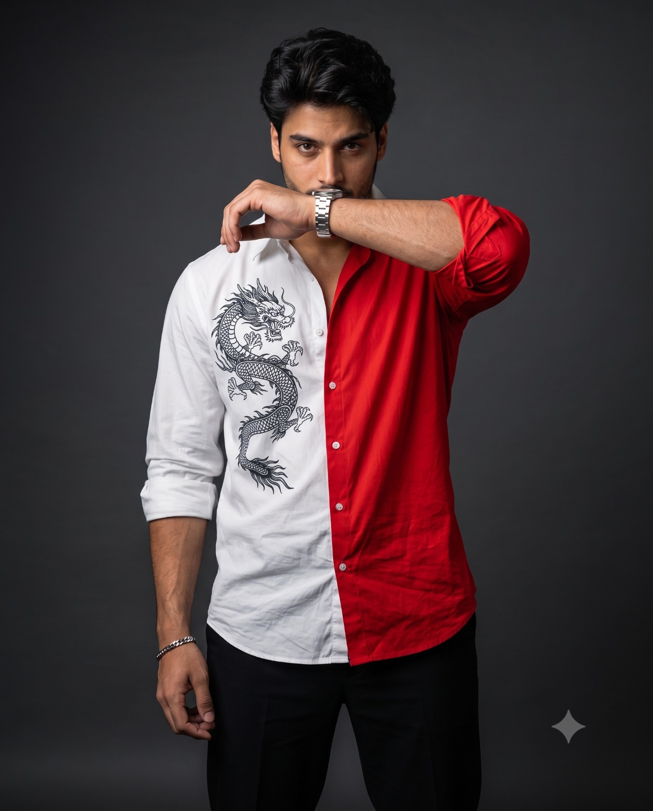 Two-toned Dragon Portrait Casual Wear Portrait