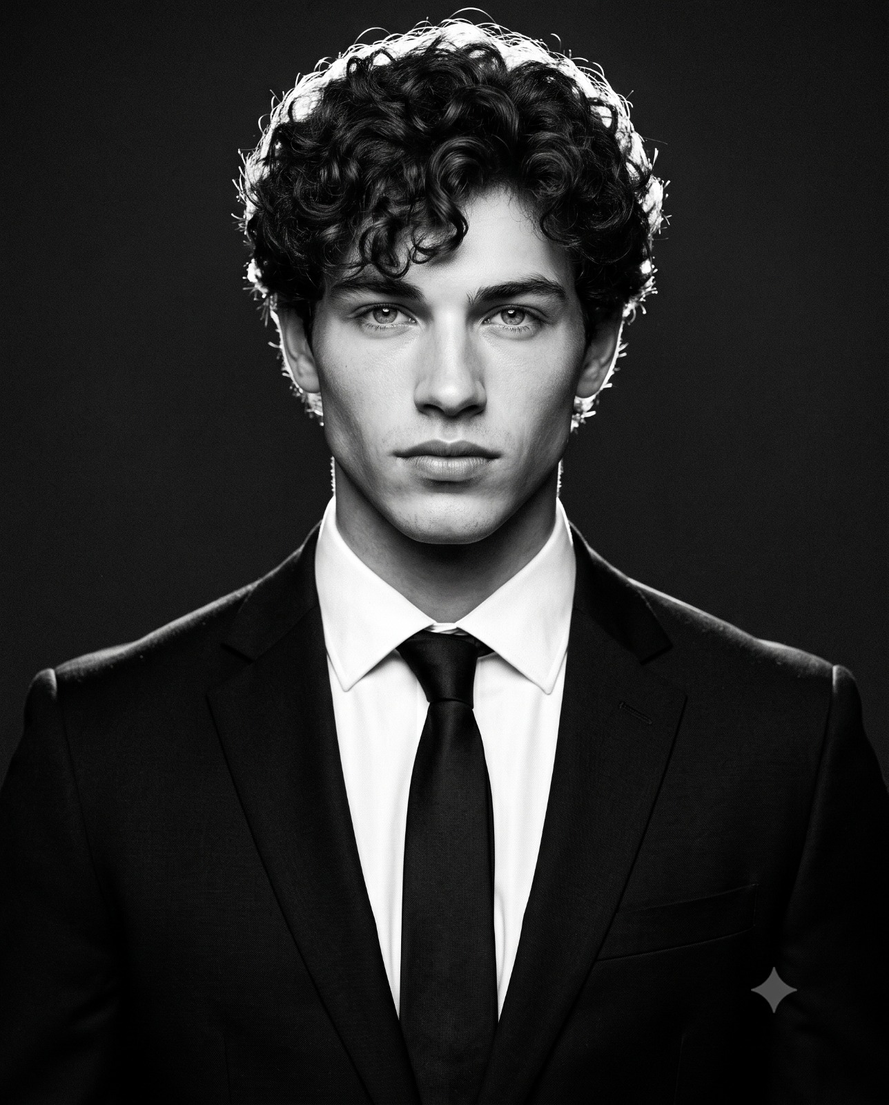 High-contrast Suit Portrait Ai Photo Editing Portrait