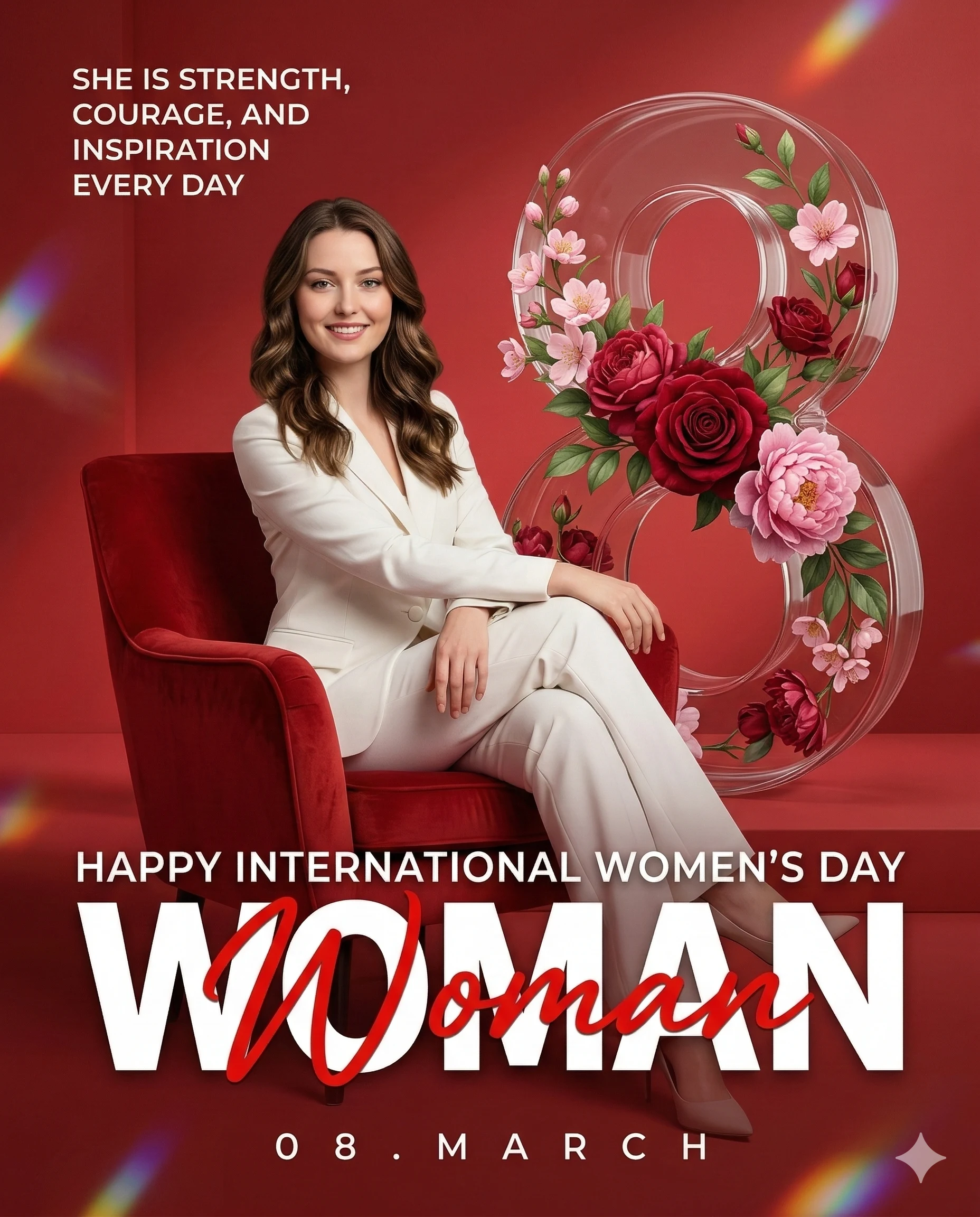 Women's Empowerment March 8 Poster Design