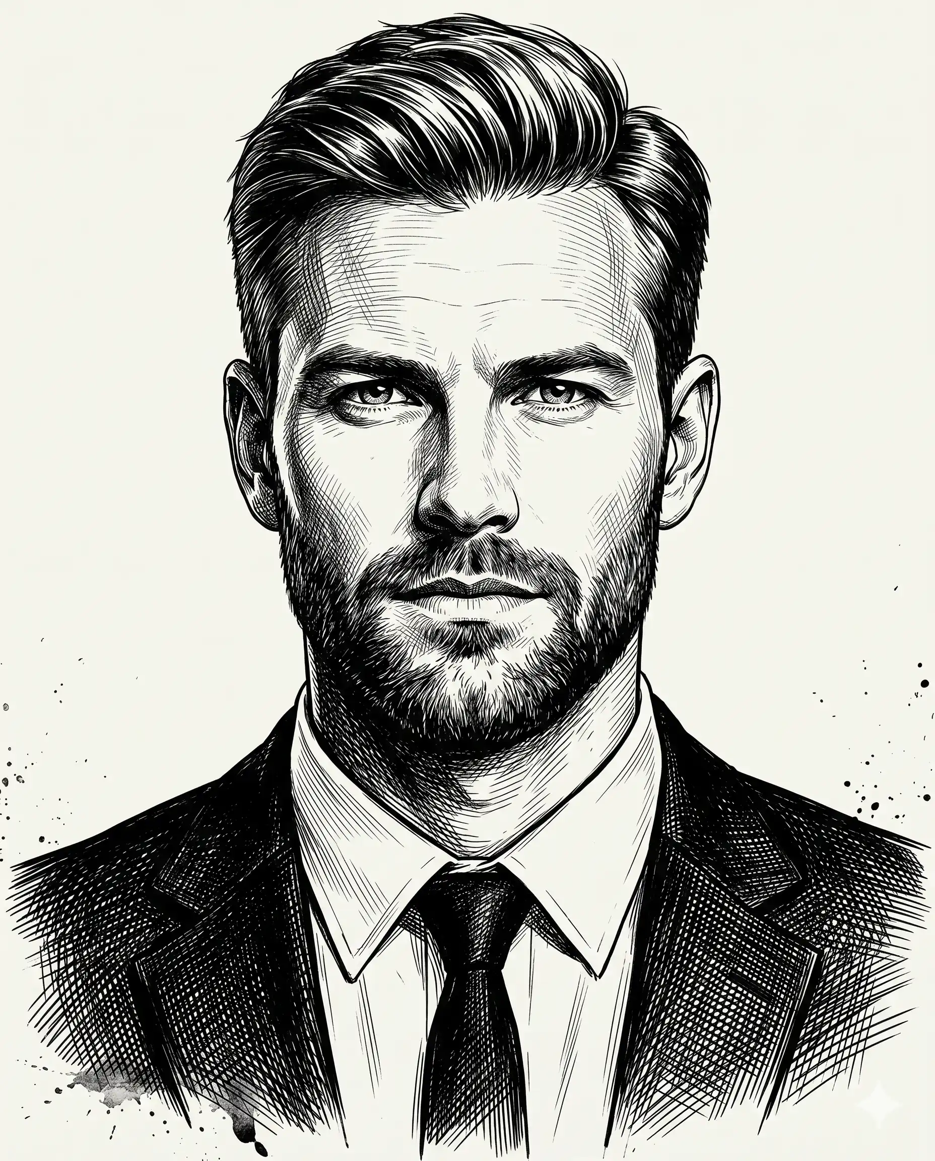 Man in Suit Sketch