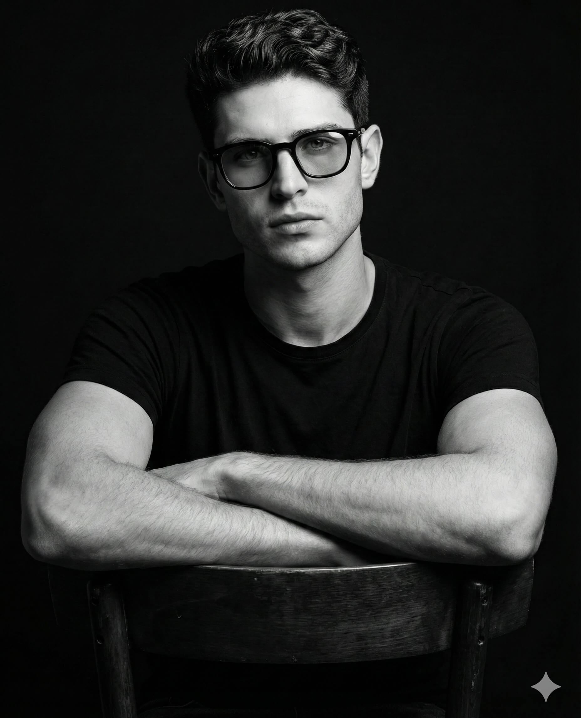 Men with All Black Portrait
