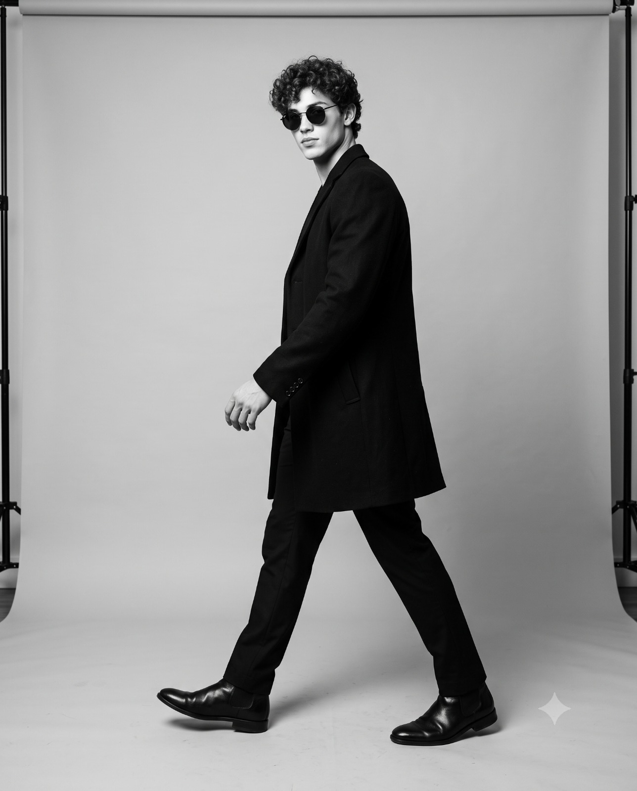 The Confident Stride Black Portrait