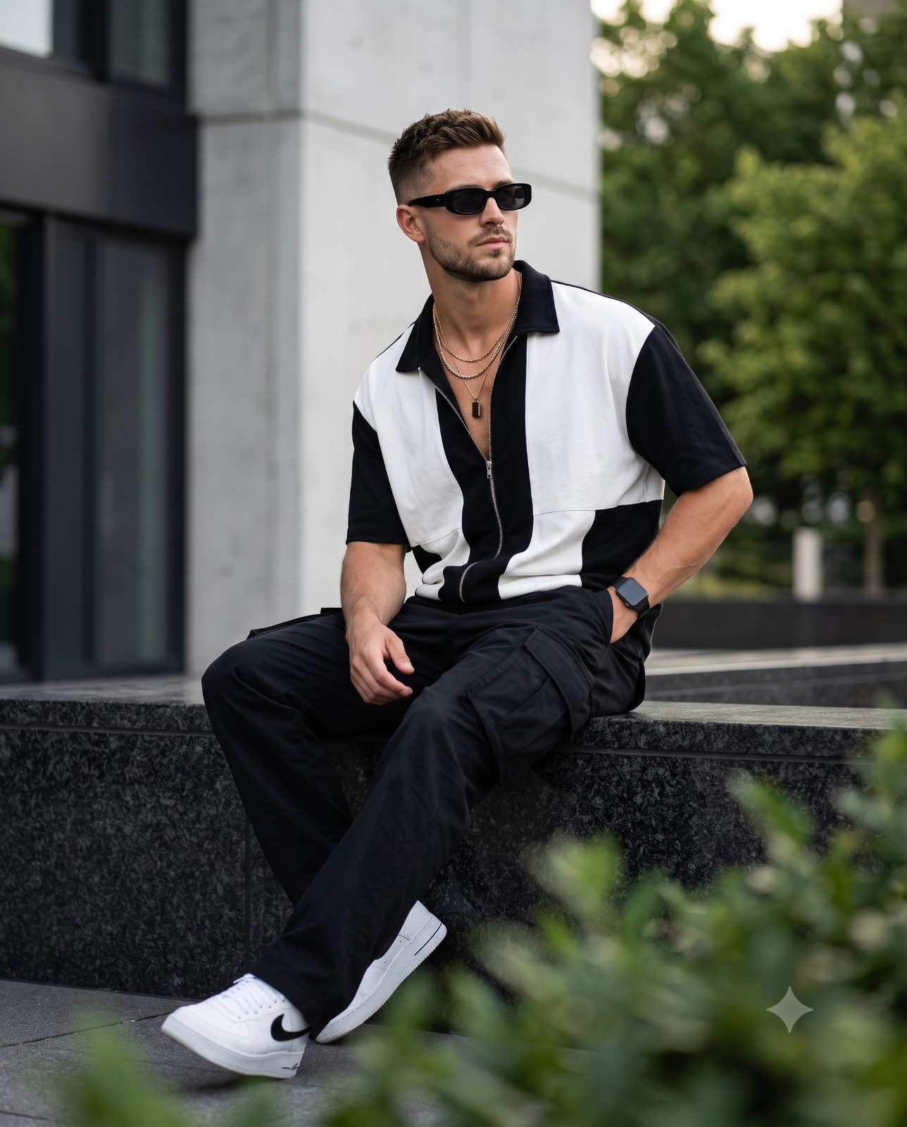 Contemporary Streetwear Style Casual Portrait