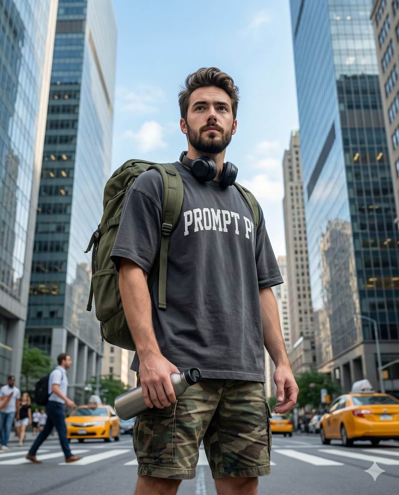 Skyscrapers and Street Style Portrait