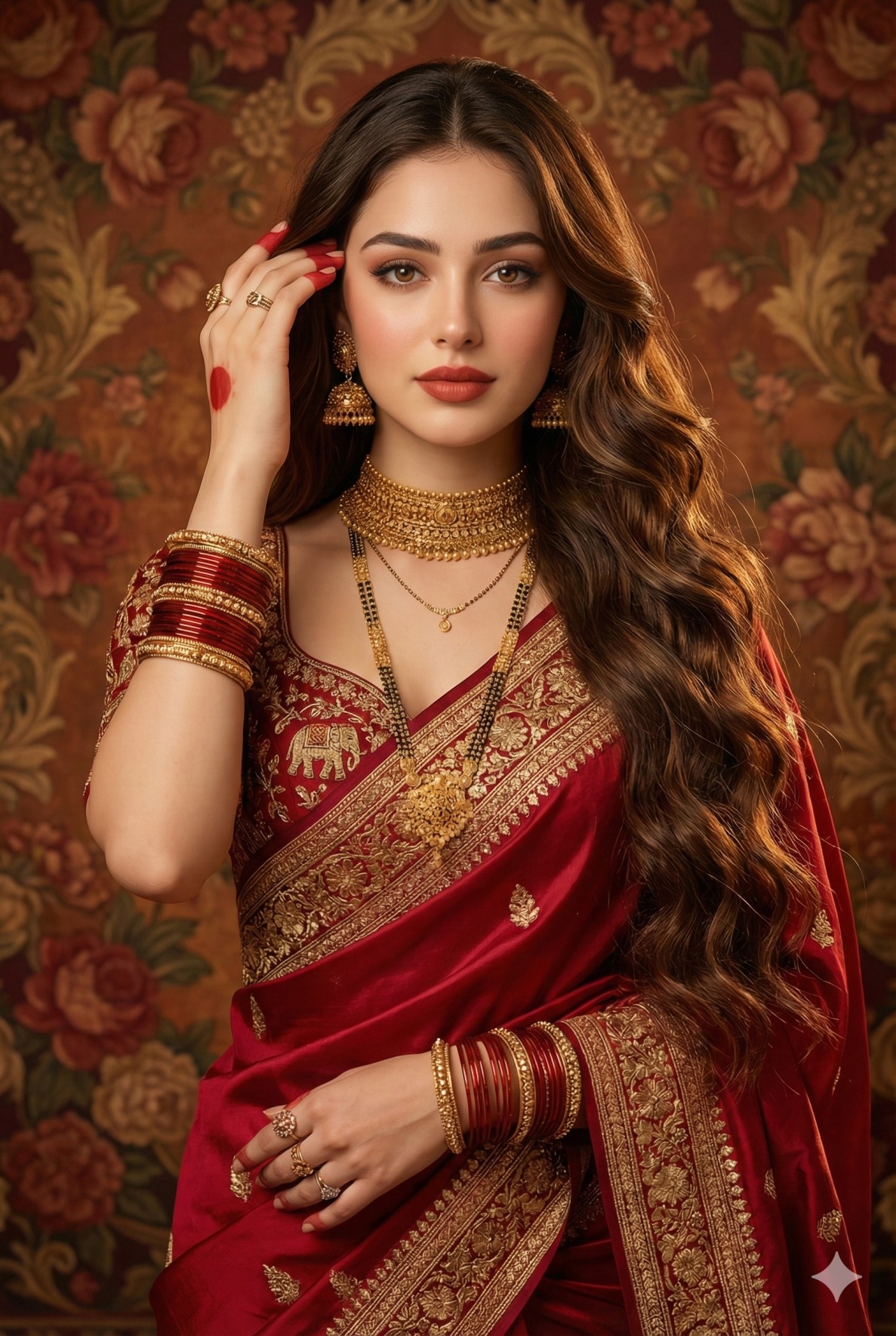 Timeless Traditional Indian Bridal Beauty Portrait
