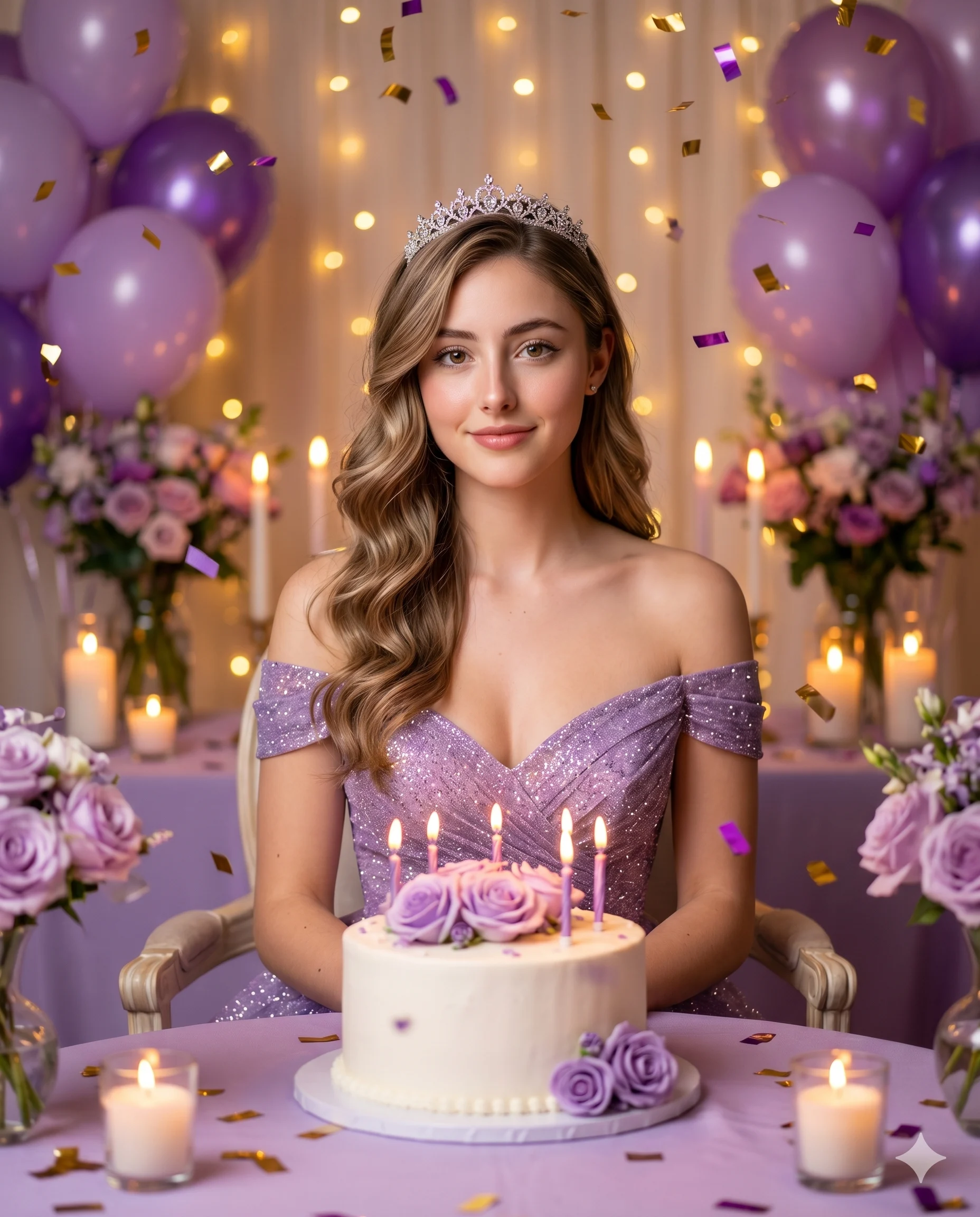 Lavender Birthday Princess Purple Celebration Portrait