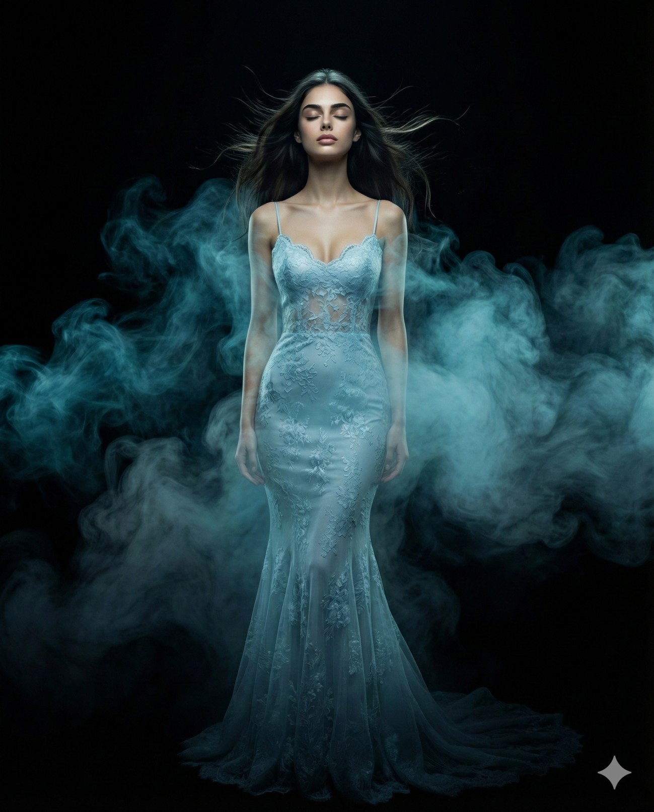 Frozen in Smoke Dark Fantasy Portrait